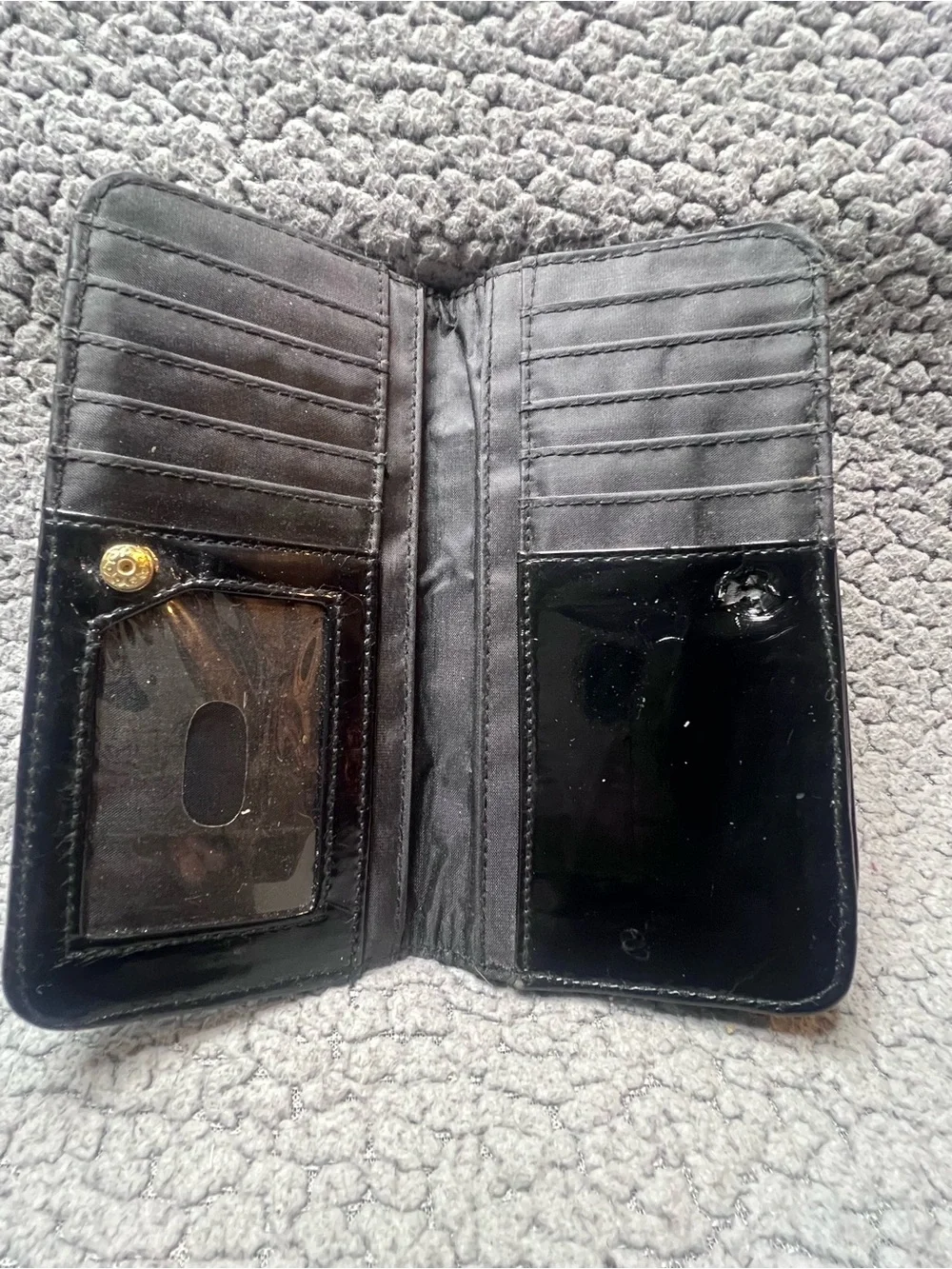 Crocodile Wallet Women’s Size Medium Black Leather Leather Wallet